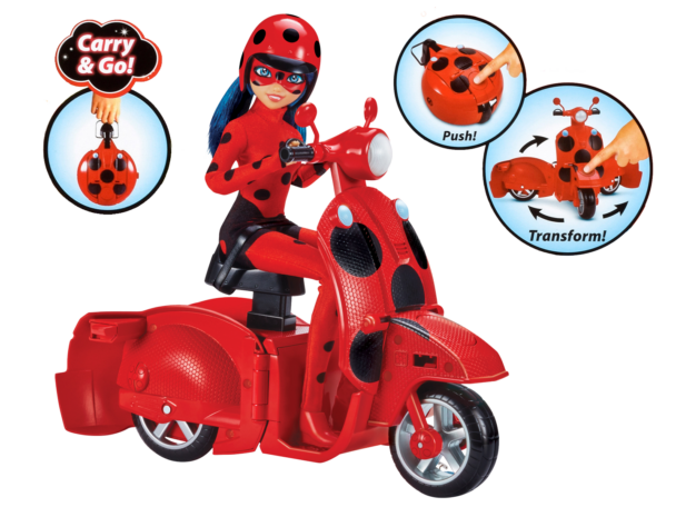Miraculous Switch n Go Scooter with Ladybug Lucky Charms Doll Commercial 