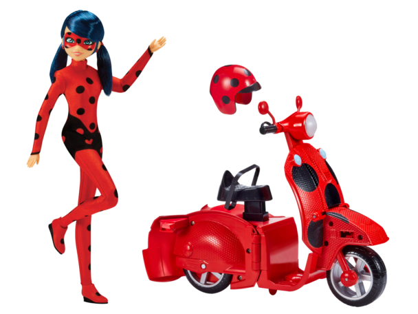 Ladybug Switch N' Go Scooter w/ Lucky Charms Doll ‐ Playmates Toys